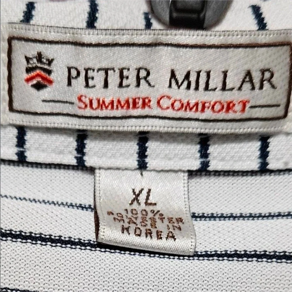 Peter Millar‎ Summer Comfort Polo Shirt Mens XL Stripe Harbour Town Golf Links